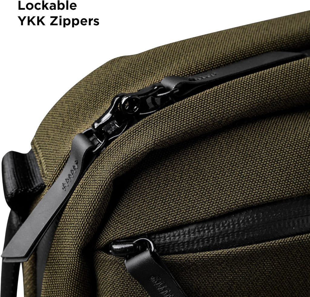ALPAKA Elements Tech Brief Pro 12L -3-in-1 Recycled Fabric Laptop Briefcase Backpack for 16' Laptop, Anti-Theft Secure with Luggage Pass-Through, Water-Resistant, Fits Tech & Business Essentials,Green