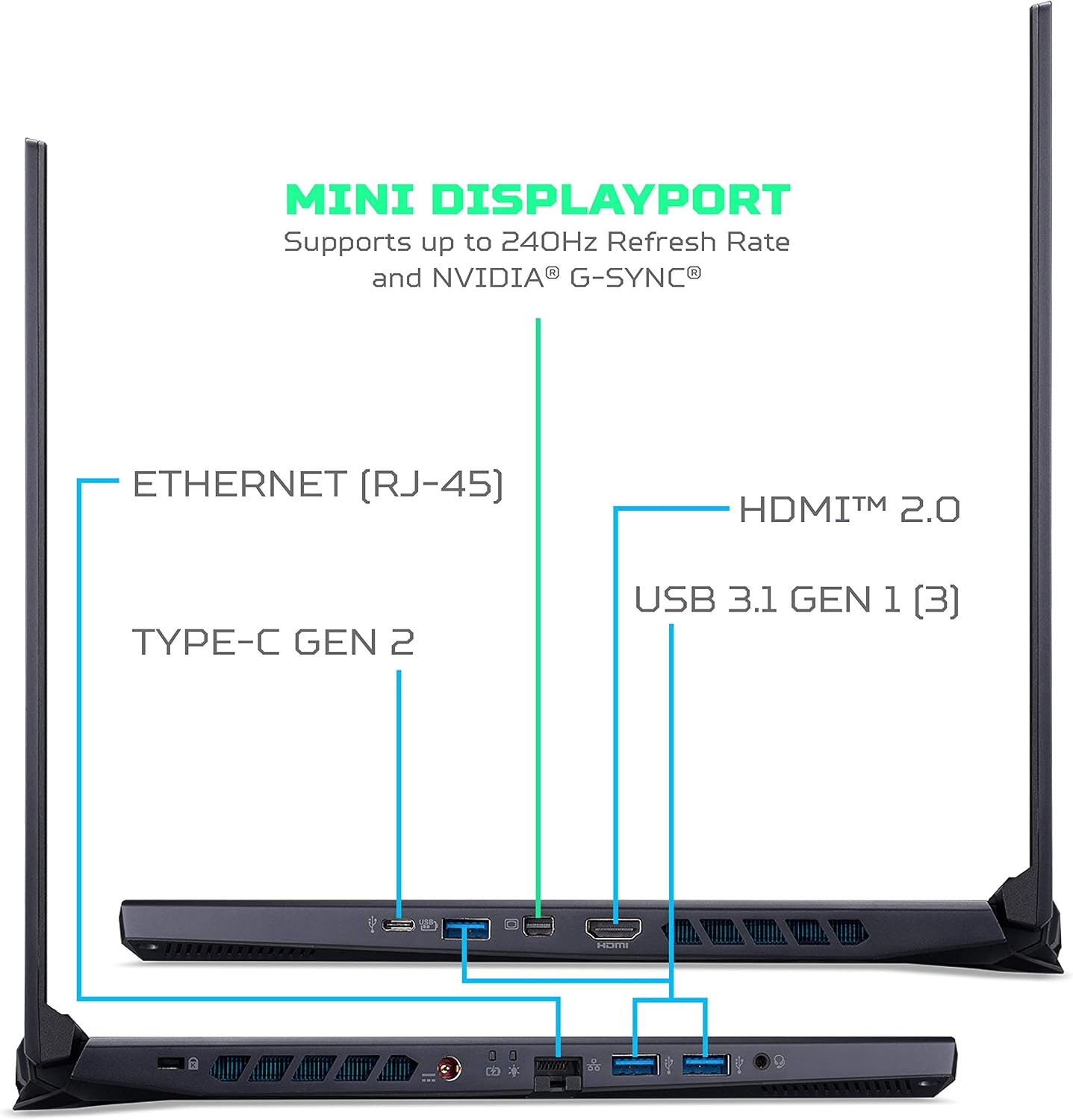 acer Predator Helios 300 Gaming Laptop PC, 15.6' Full HD 144Hz 3ms IPS Display, Intel i7-9750H, GeForce GTX 1660 Ti 6GB, 16GB DDR4, 256GB NVMe SSD, Backlit Keyboard, PH315-52-78VL