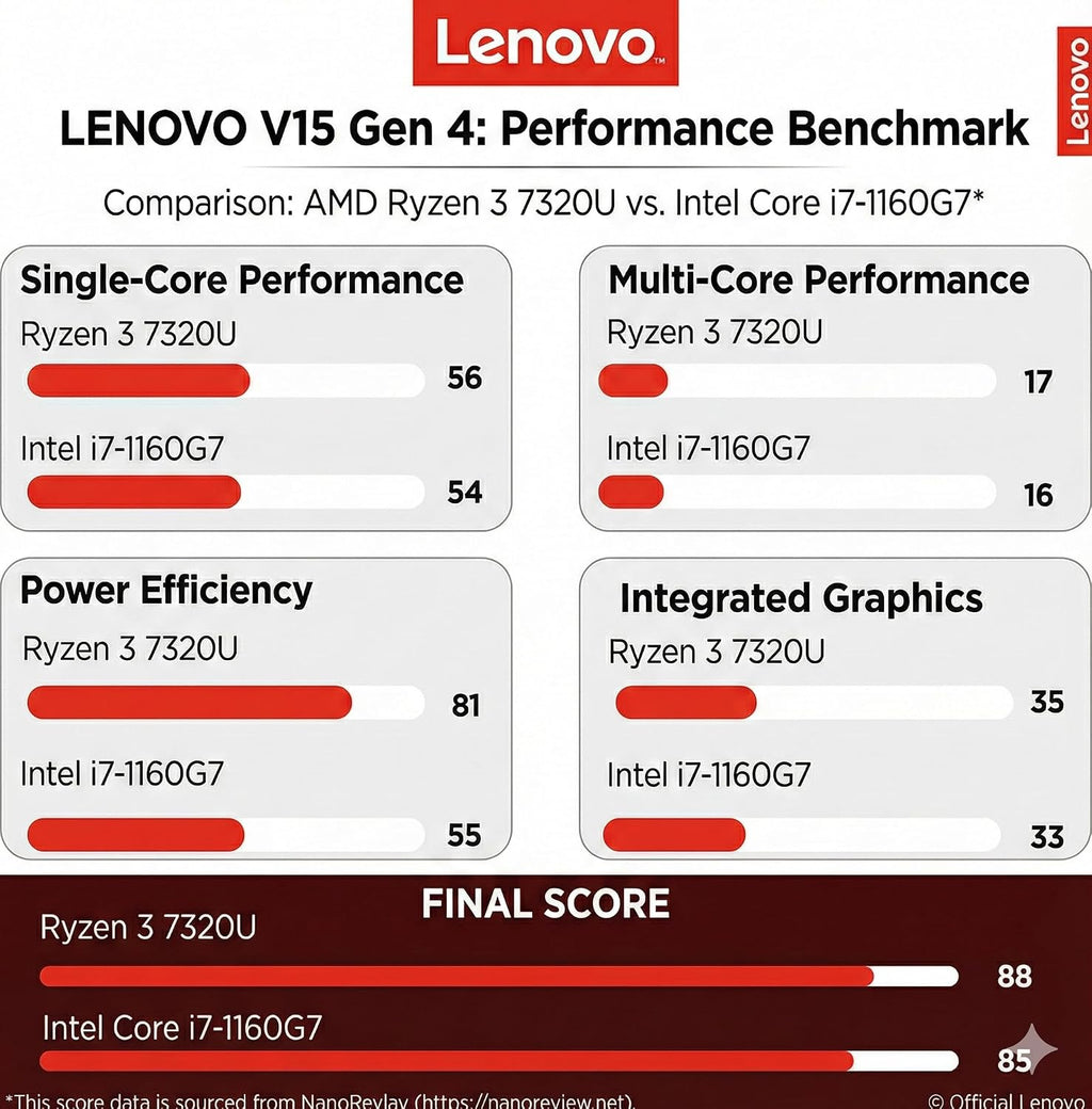 Lenovo 2026 V15 Laptop for Student & Business, AMD 7000 Series Ryzen CPU (Beats Intel i7-1160G7), 15.6' FHD IPS Display, 16GB RAM, 512GB SSD, Ethernet Port RJ-45, Windows 11 Pro, WOWPC USB, No Mouse