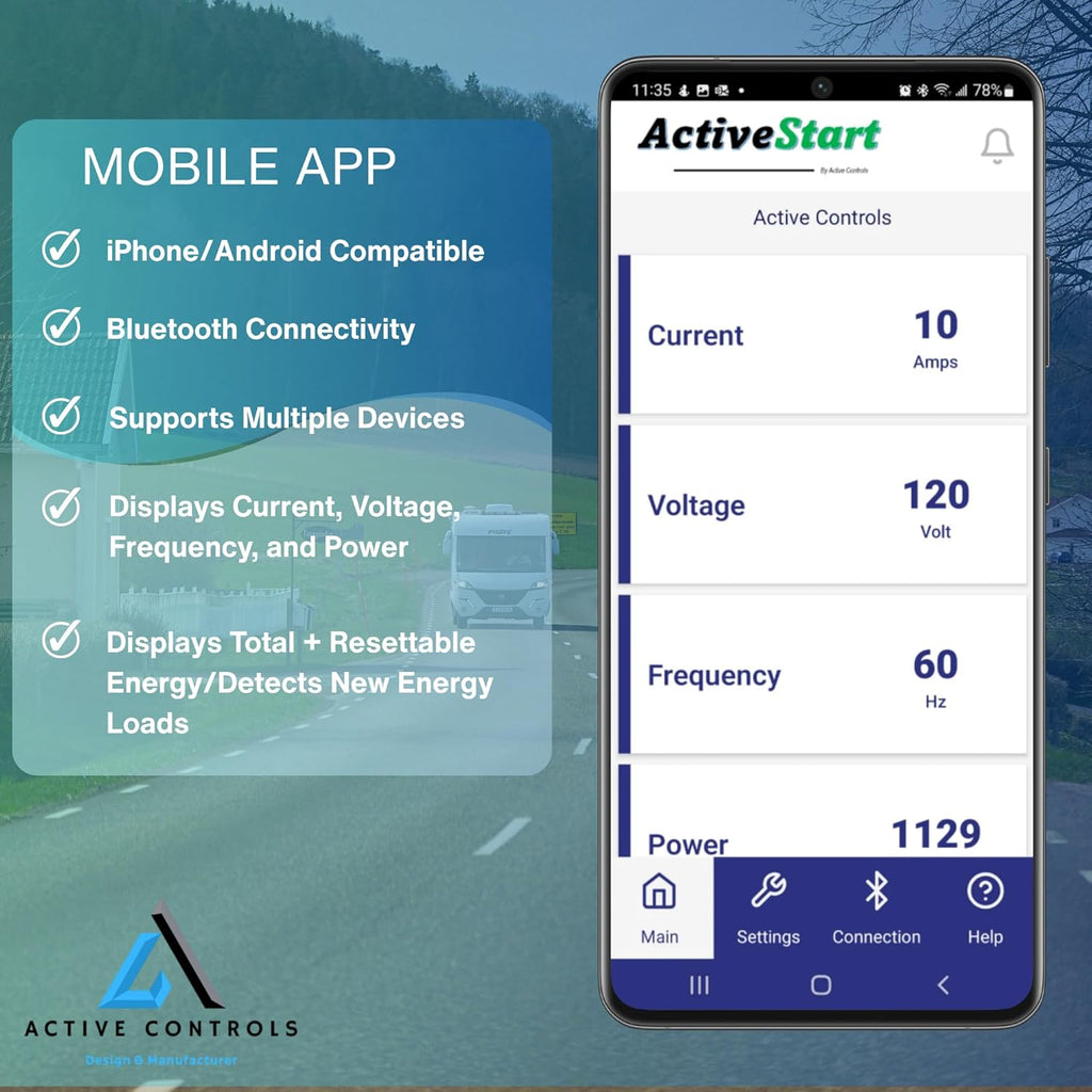 SoftStart 30 Amp RV Air Conditioners on Motor Homes. Run up to 2 AC's on Your 30 amp Camper and Bluetooth App for Monitoring. All in one softstarter, Surge Protector and EMS Protection