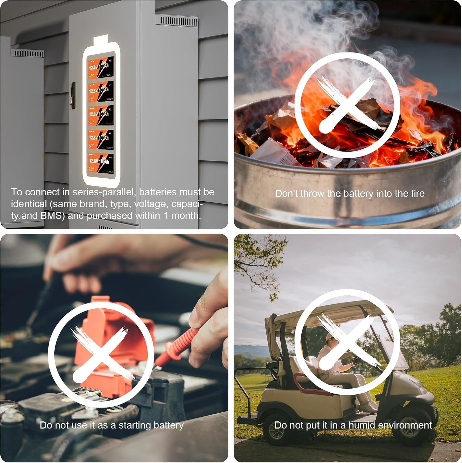 2 Packs 12V 300Ah (314Ah) LiFePO4 Battery 200A BMS 3840Wh Lithium Iron Phosphate Battery Up to 15000+ Deep Cycles Perfect for RV Camping Marine Solar Energy Storage Backup Power