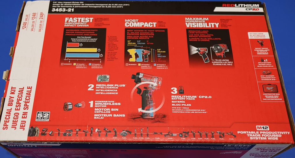 Milwaukee Electric - M12 Fuel 1/4 HEX Impact Driver KIT