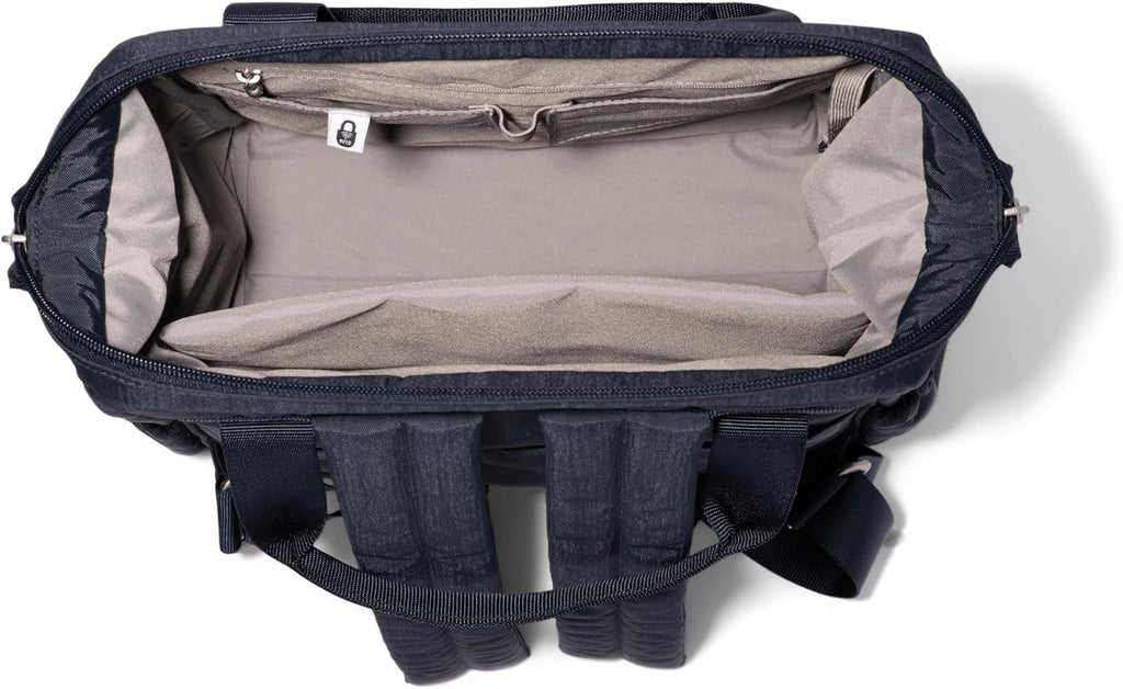 Baggallini City Scape Backpack - 15'x11' Lightweight Work Travel Bag w/Luggage Sleeve & RFID