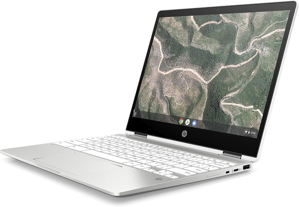 HP Chromebook x360 12b-ca0010nf Convertible and Touchscreen Laptop 12'' HD IPS Silver (Intel Celeron, 4 GB RAM, 32 GB eMMC, AZERTY, Chrome OS)