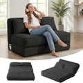 Convertible Sofa Bed with Fixed Frame,Boneless Couch Folding Loveseat Sleeper with 5-Position Adjustable Backrest & Thickened Cushion,Futon Couch with 2 Pillows for Bedroom,Small Spaces