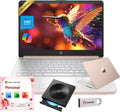 HP 14' Rose Gold Laptop for Student Business 2026, Intel CPU, Light & Slim, Fast, Office 365 Included, 16GB RAM,64GB eMMC, 4K Graphics, w/Accessories, Windows 11S