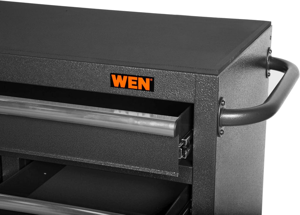 Wen 52-Inch Premium Rolling Tool Cabinet, Black, Heavy Duty 21-Gauge Powder-Coated Steel Construction, for Garage and Workshop (GG532B)