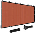 Shade&Beyond Customized Size 90% Sun Shade Cloth with Grommets, 8' X 14' Pergola Shade Cover Canopy, Mesh Tarp Sun Screens for Patio, Outdoor, Garden, Backyard GN05, Rust Red