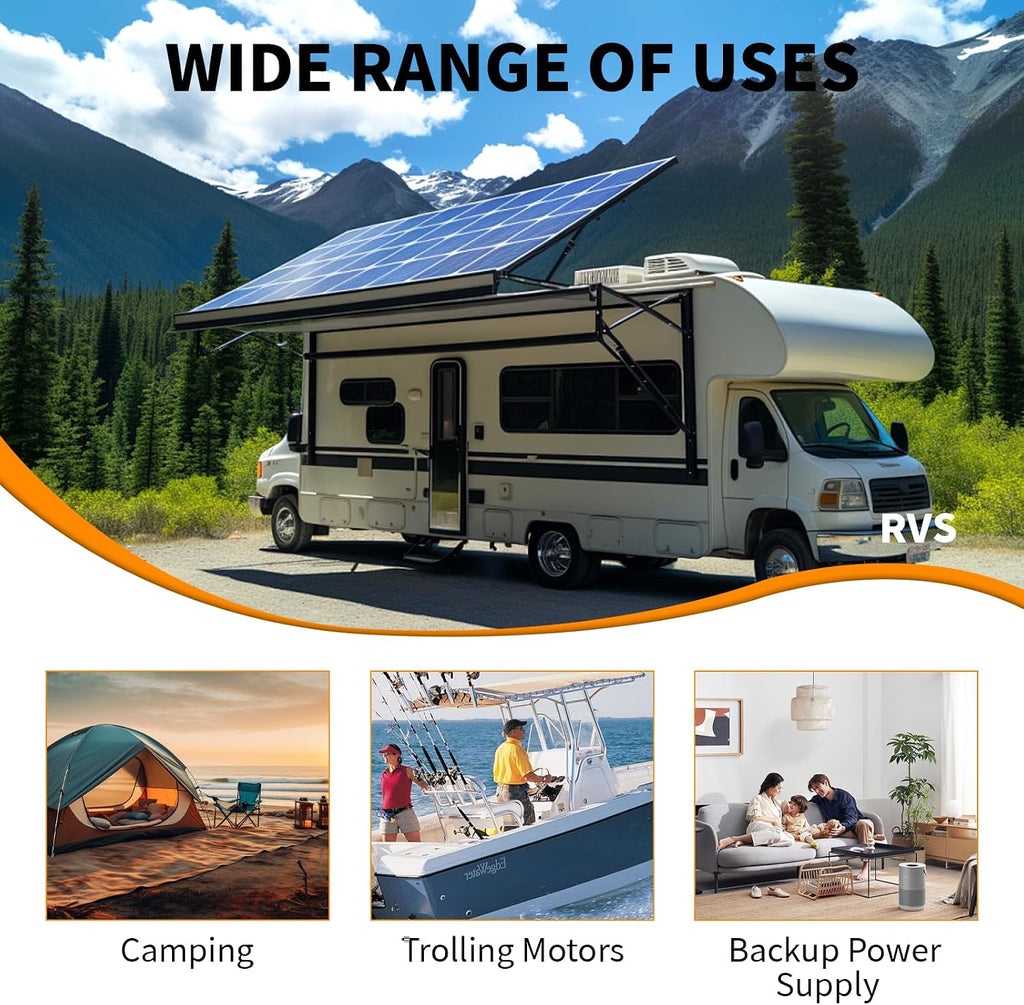 12V 600Ah LiFePO4 Lithium Battery with 200A BMS 7680Wh, Up to 15000 Deep Cycle Low Temperature Protection Battery Perfect for RV, Solar, Marine, Camping, Off-Grid, Home Energy Storage