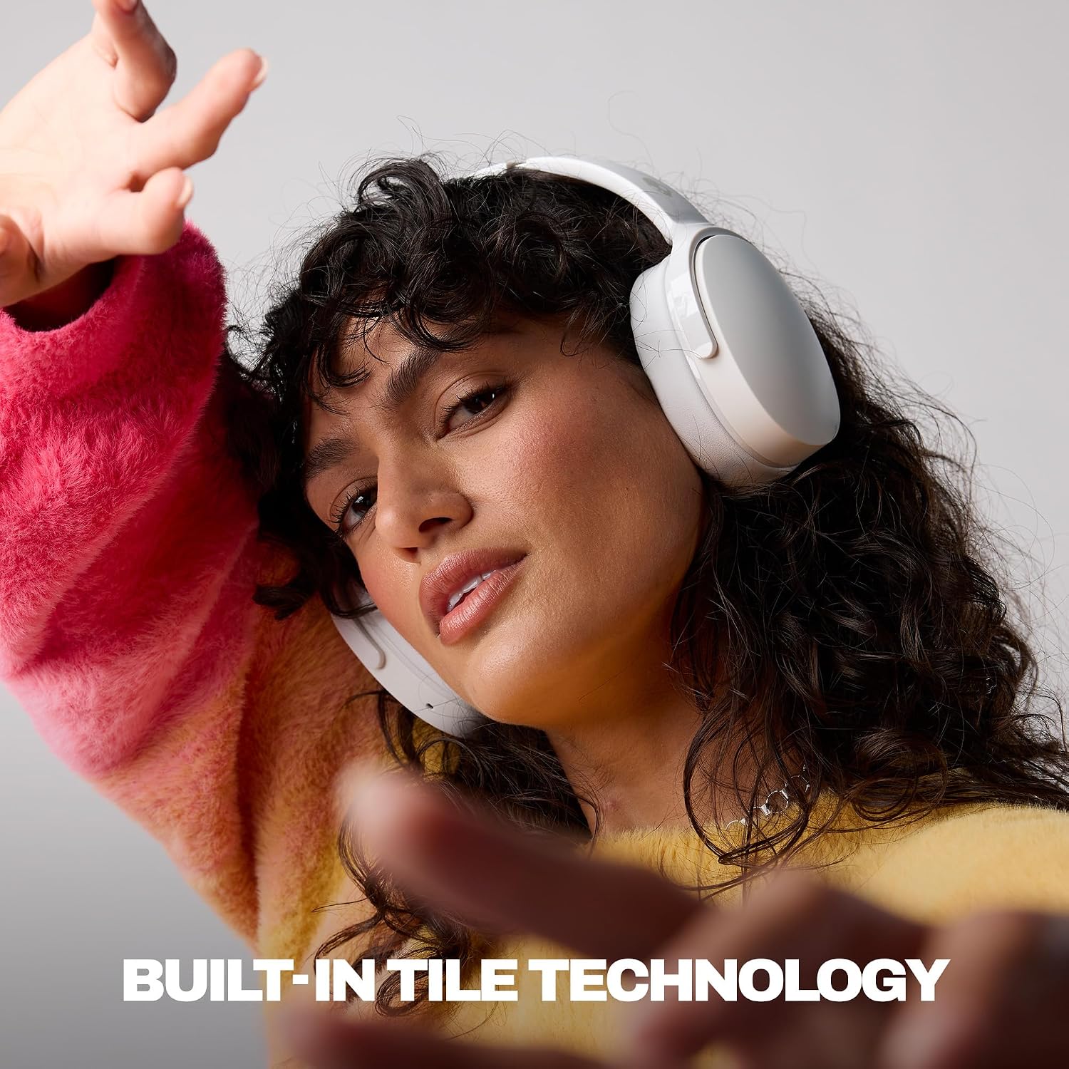 Skullcandy Hesh Evo Wireless Over-Ear Bluetooth Headphones, Noise Isolating, Up to 36 Hours Battery, Foldable Lightweight Design, Microphone for iPhone Android - Bone