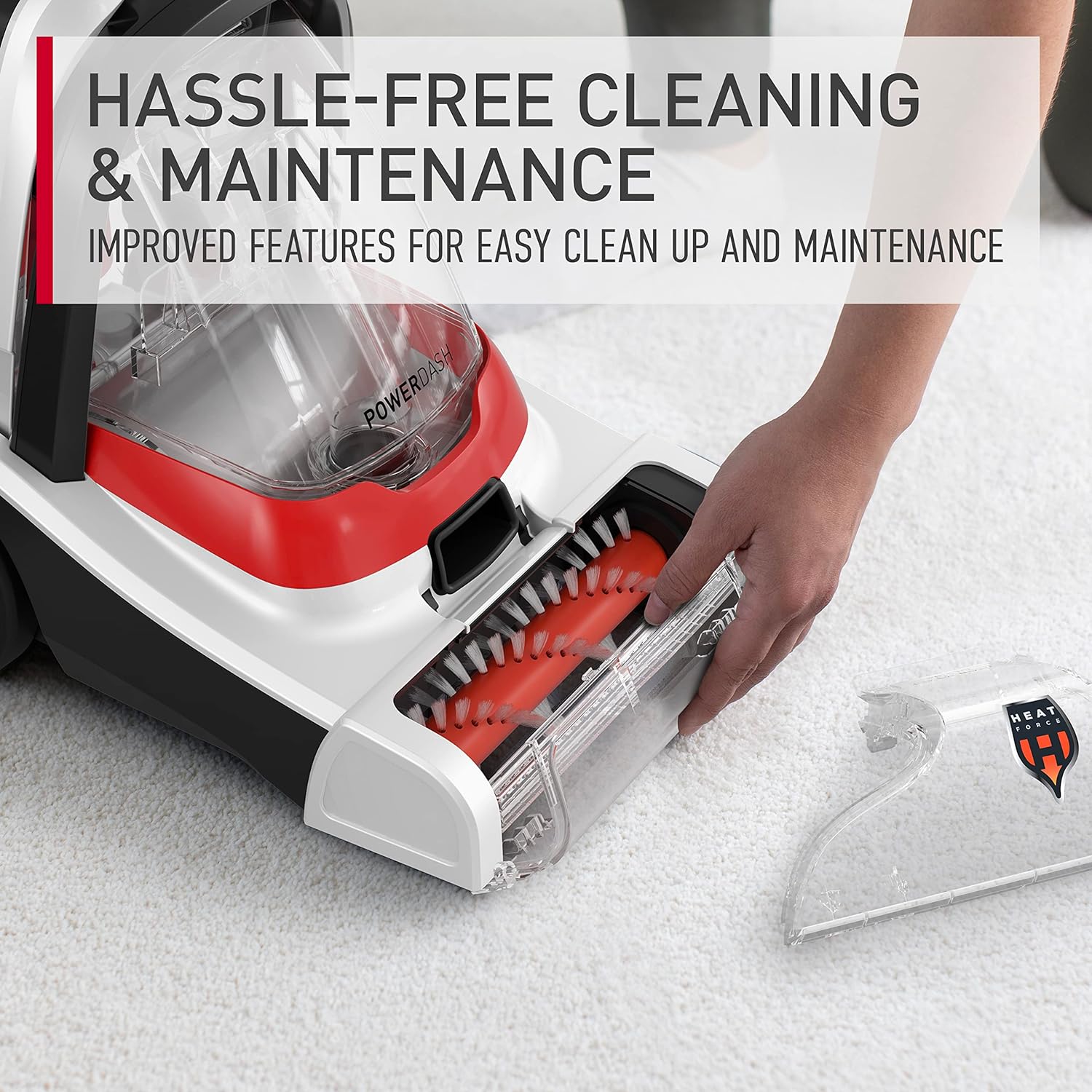 Hoover PowerDash Pet+ Compact Carpet Cleaner Machine, Lightweight Carpet Shampooer Machine, Pair with a Hoover Carpet Cleaner Solution for a Bright, Refreshed Home