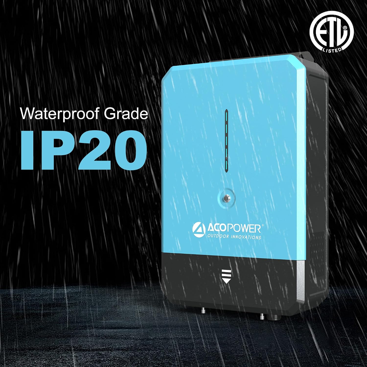 ACOPOWER 12V 3000W Pure Sine Wave Inverter,110V-130V AC Output, All-in-One Solar Hybrid Charger Power Inverter with 100A MPPT Solar Controller, Generator Battery Charging for Home, Camping, RV