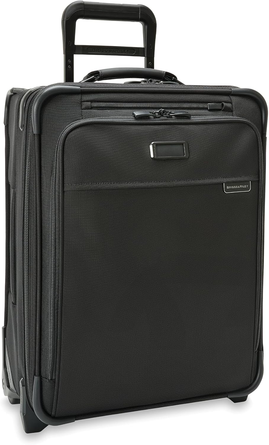 Briggs & Riley Global 2-Wheel Expandable Carry On - Luggage for International Travel, Suitcases with Wheels, Softside Rolling Bag for Men & Women, Self-Repairing Zipper - Baseline Collection, Black