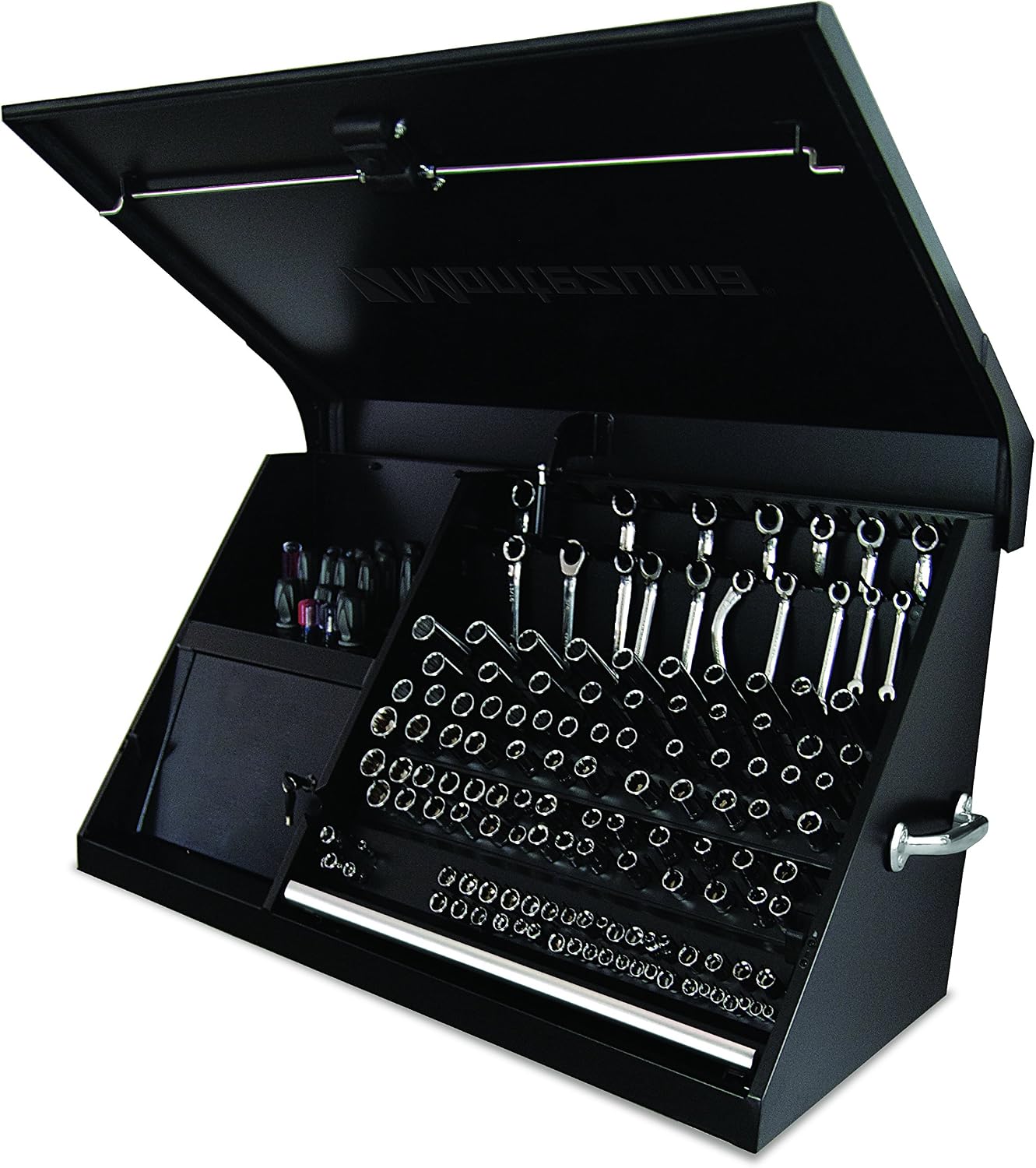 Montezuma DX411B 41' x 18' Heavy Duty Steel Triangle Toolbox (steel, black)