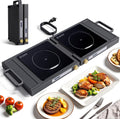 Double Induction Cooktop, 1800W Portable Dual Burner with 8 Power Levels, Sensor Touch Control & 99-Min Timer, Fold-n-Store Design for RV, Small Kitchen & Outdoor Cooking (black)