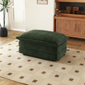 SoarFlash Chenille Sectional Sofa Ottoman,Green