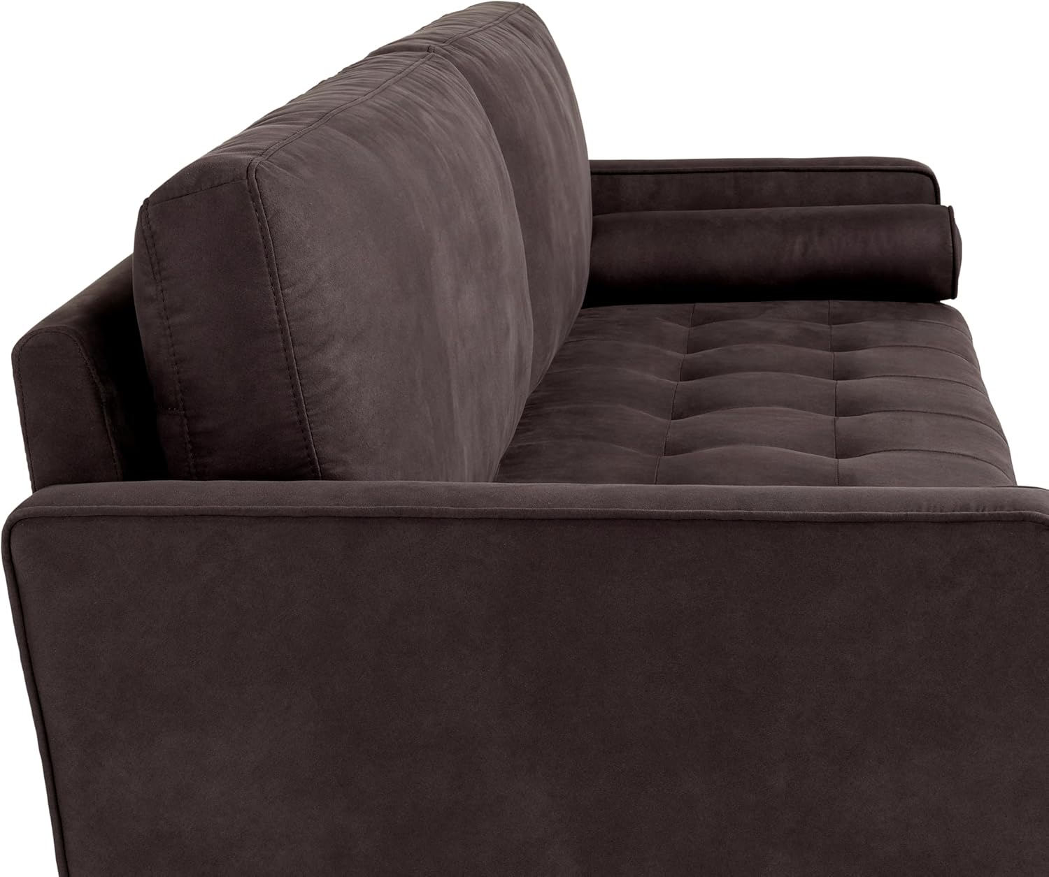 Studio Living® Lexington 75.6' Sofa, Modern Design, Pocket Coil Comfort, Easy Assembly, Faux-Suede Fabric, Charcoal