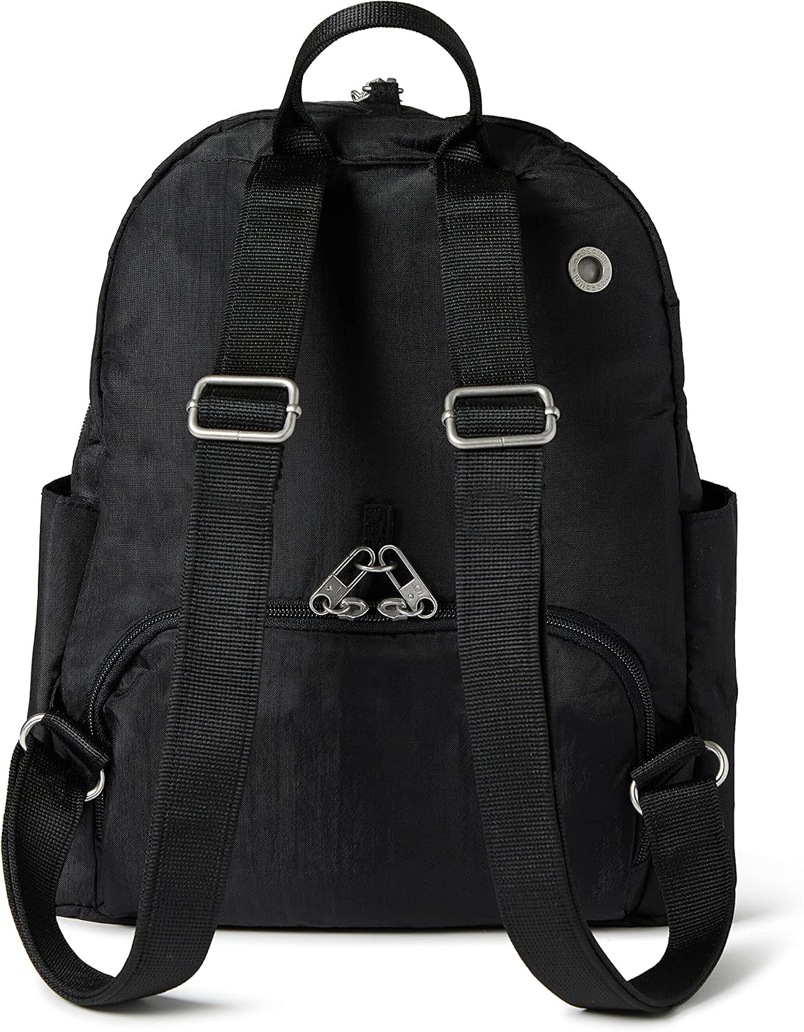 Baggallini Securtex® Anti-theft Vacation Travel Backpack 10x13 Slash-Resistant Nylon Daypack w/RFID, Black