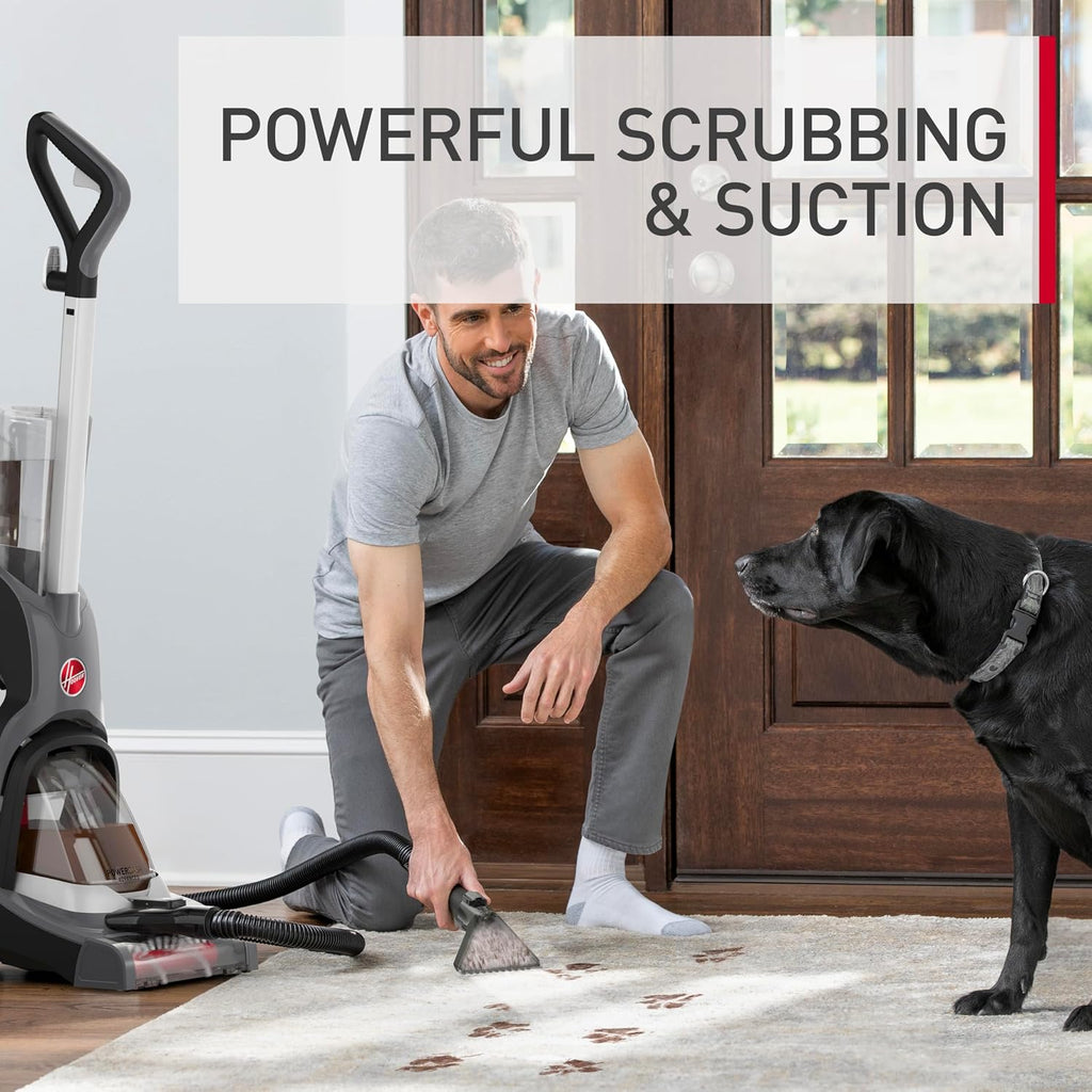 Hoover PowerDash Pet Advanced Compact Carpet Cleaner Machine with Above Floor Cleaning, Lightweight Carpet Shampooer Machine, Pair with a Hoover Carpet Cleaner Solution for a Bright, Refreshed Home