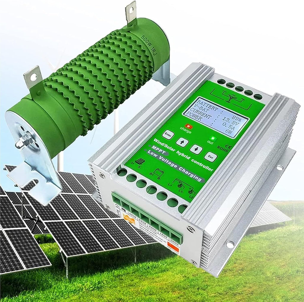 2000W-7000W Upgraded Wind Solar Hybrid System MPPT Charge Controller with Dump Load Wind Turbine Generator Solar Panel Auto Regulator(24V-48V,3000w)