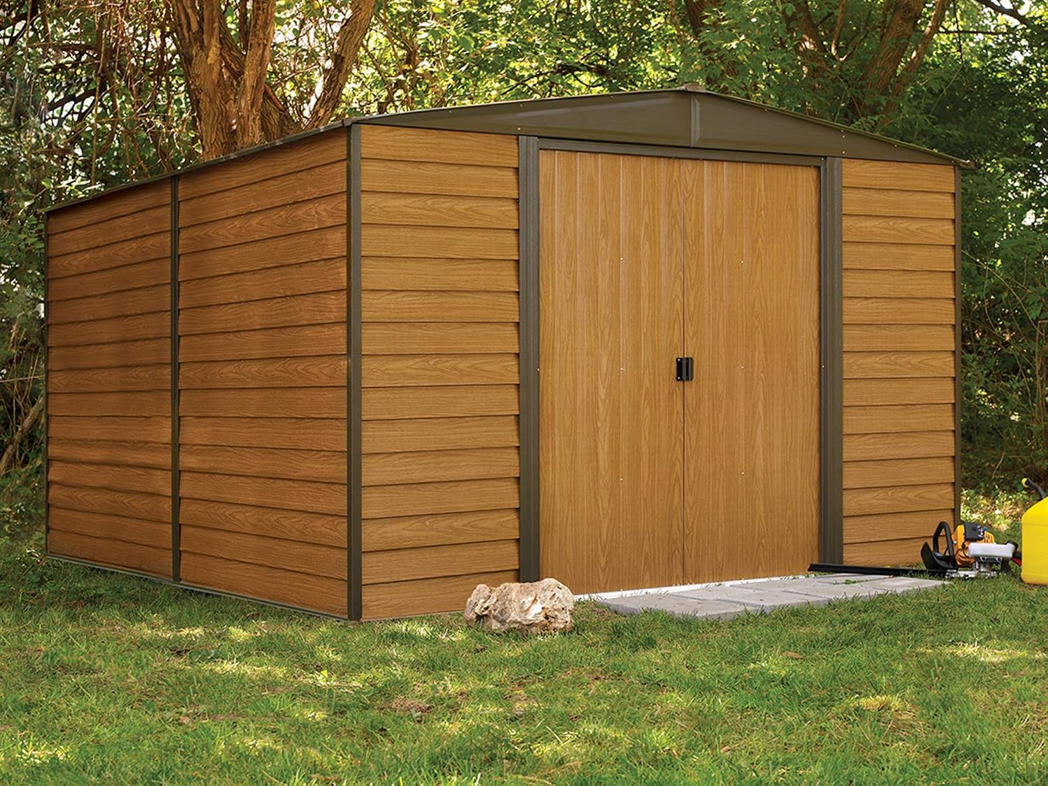 Arrow WR1012 Woodridge EG Steel Storage Shed, 10 by 12-Feet