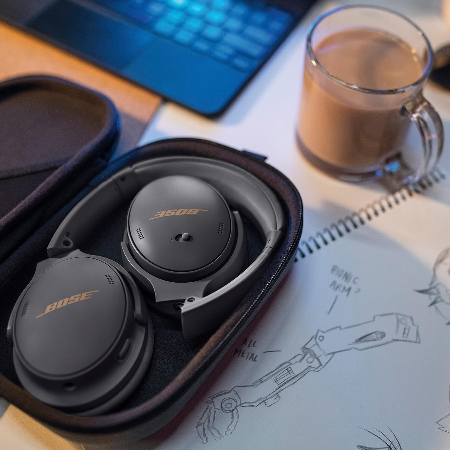 Bose QuietComfort 45 Bluetooth Wireless Noise Cancelling Headphones, Eclipse Grey - Limited Edition (Renewed)