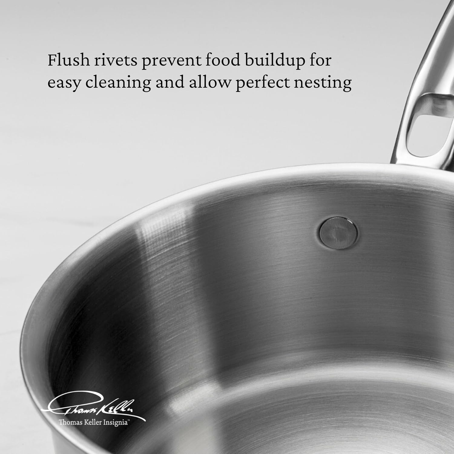 Thomas Keller Insignia by Hestan - Stainless Steel 7 Piece Cookware Set, Induction Cooktop Compatible