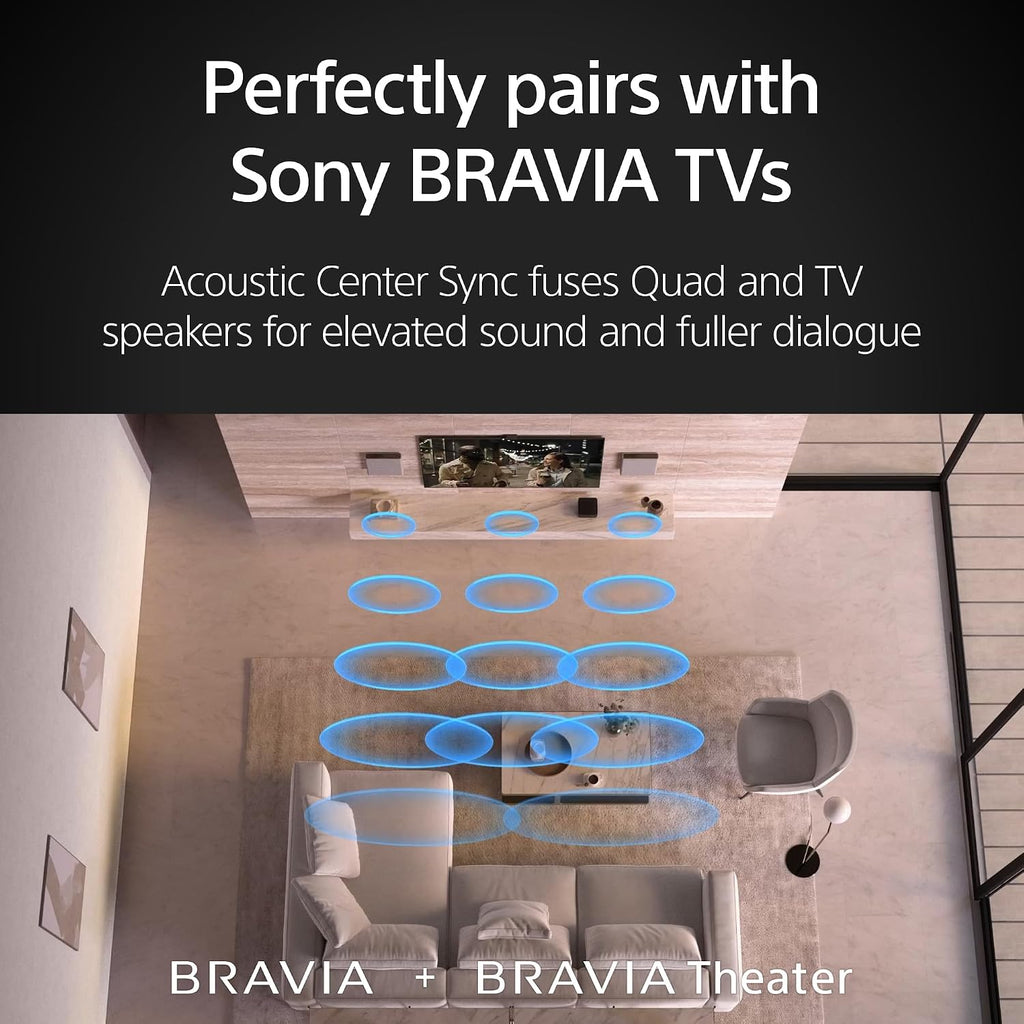 Sony 65 Inch OLED 4K Ultra HD TV BRAVIA 8 Smart Google TV with Dolby Vision HDR and Exclusive Features for PlayStation 5 (K-65XR80), 2024 Model BRAVIA Theater Quad