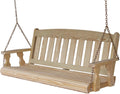 Amish Casual Heavy Duty 800 Lb Mission Treated Porch Swing with Hanging Chains (5 Foot, Unfinished)