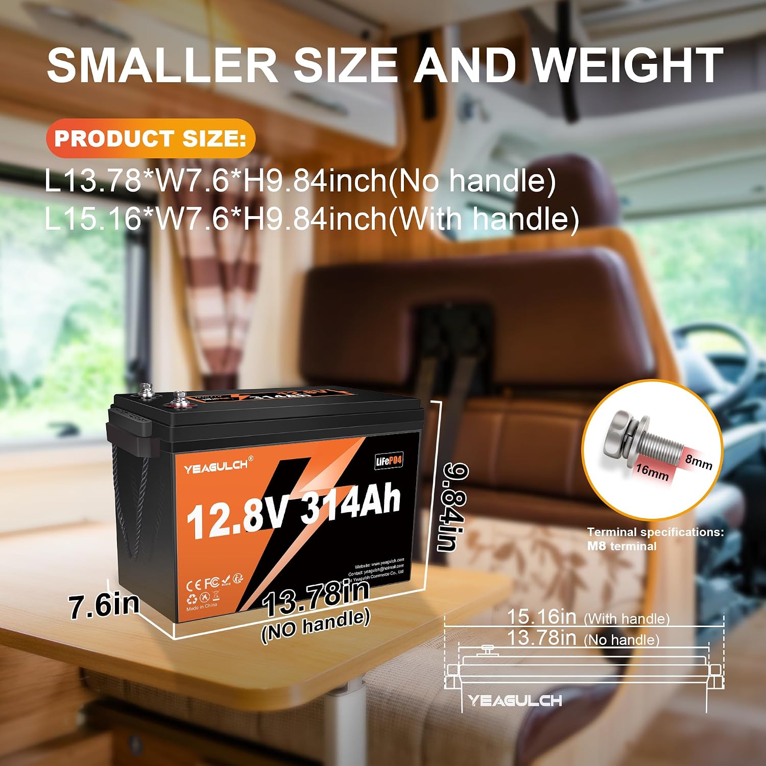 4 packs 12V 300Ah (314Ah) LiFePO4 Lithium Battery 4019Wh 15000+ Deep Cycle Low Temp Cut-Off Rechargeable RV Battery Perfect for Off Grid Applications Camping Marine Boat Solar System