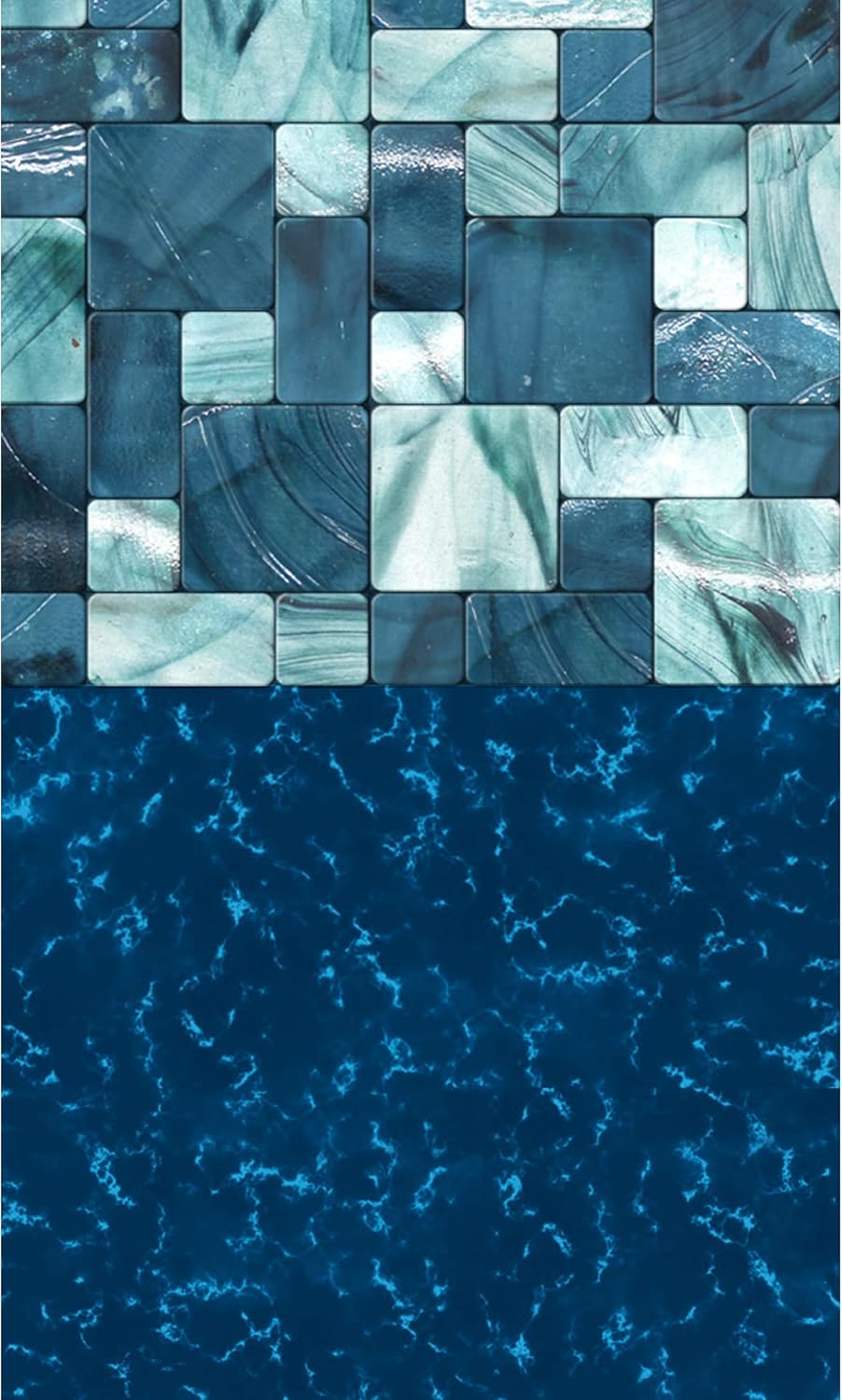 Blue Wave Emerald Coast 12-ft x 24-ft Overlap Oval Pool Liner for Above-Ground Steel Wall Pools – Weather Resistant Standard Gauge Vinyl w/Welded Seams – Dark Blue, 48/54-In Depth Walls