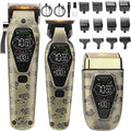 Beatslm Hair Clippers for Men Professional, T-Blade Hair Trimmer for Men, Electric Shaver Razor, Beard Trimmer, 3 in 1 Cordless Barber Clippers and Trimmers Set, Haircutting Kit LCD Display (Bronze)