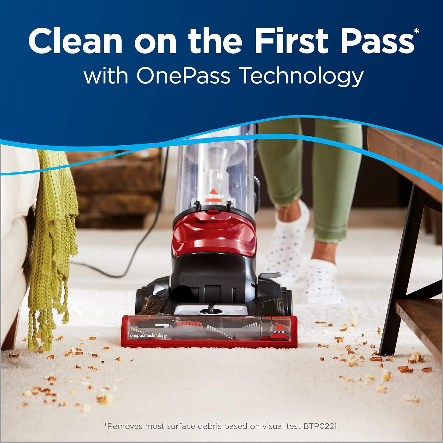 Bissell CleanView Bagless Vacuum, Powerful Multi Cyclonic System, Large Capacity Dirt Tank, Specialized Pet Tools, Easy Empty Red