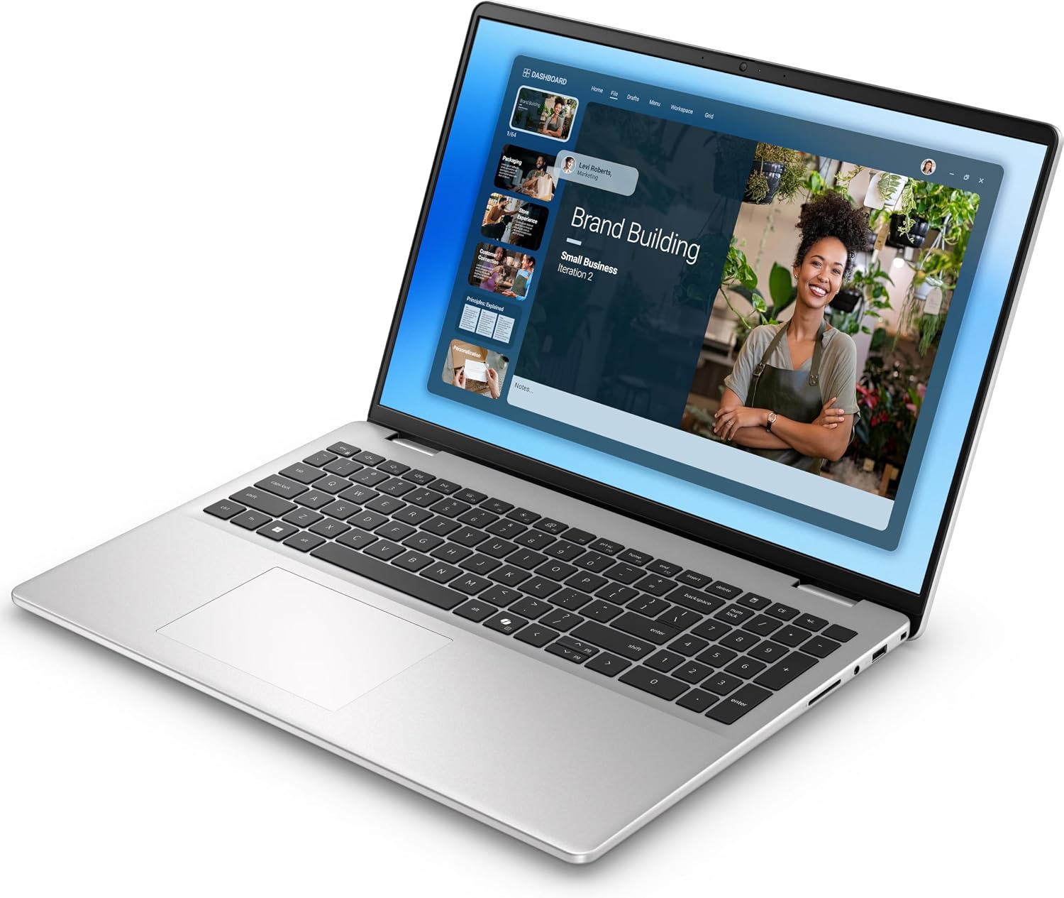 Dell 2025 Personal Laptop | 16 DC | 16' 1920x1200 Touch IPS | Intel 10-Core 5 120U | Intel Graphics | 8GB DDR5 | 512GB SSD | Win11 Home | Wi-Fi 6E - BT 5.2 - Backlit KB - 1080p Camera - Silver