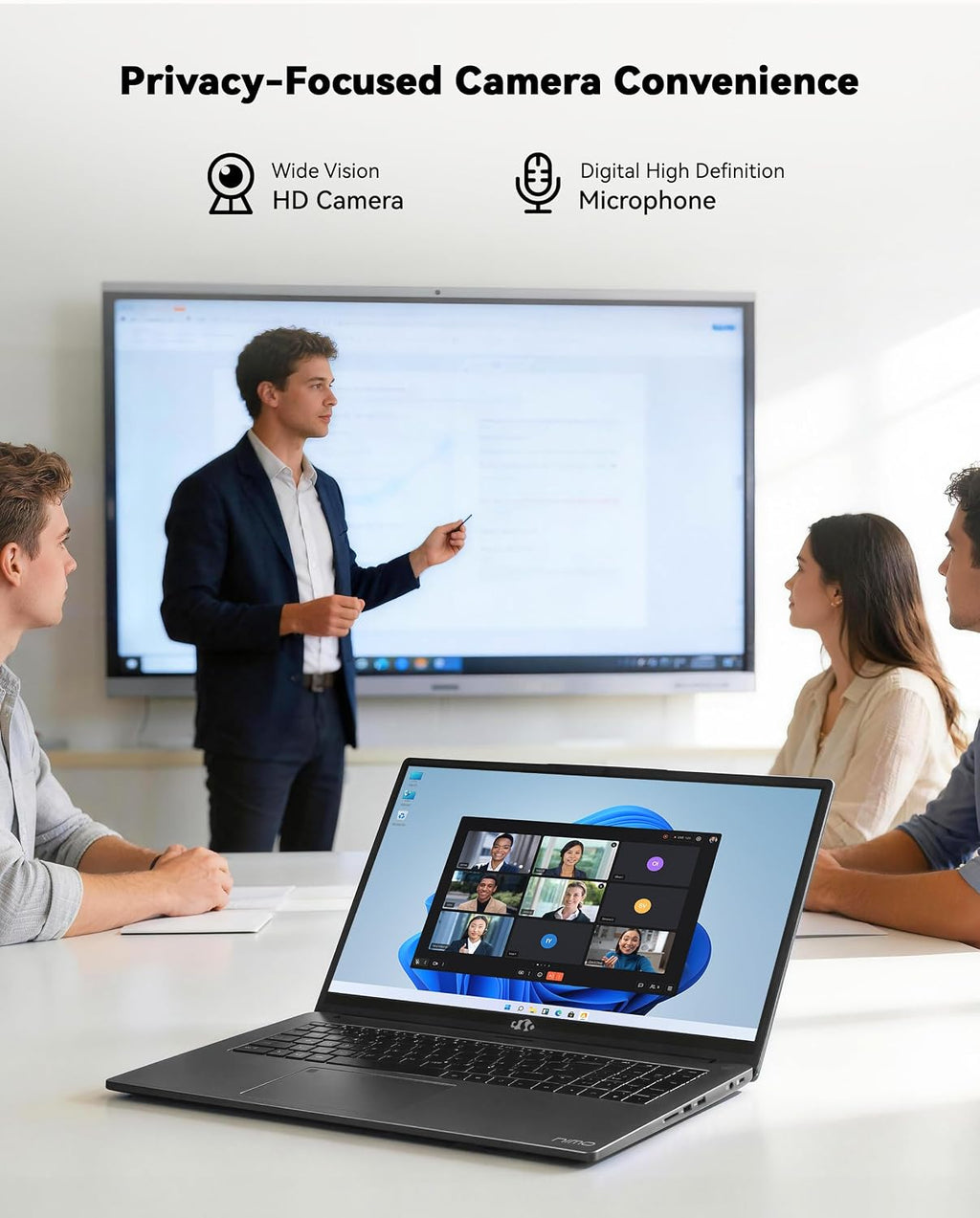 NIMO 15.6'' IPS FHD-Laptop, 16GB RAM 512GB SSD AMD Ryzen 5(Beat i5-1135G7, 4 Cores Up to 3.7GHz) Student Computer with 2 Years Warranty, 65W Type-C, Fingerprint, Backlit Keyboard, BT5.2, Numpad