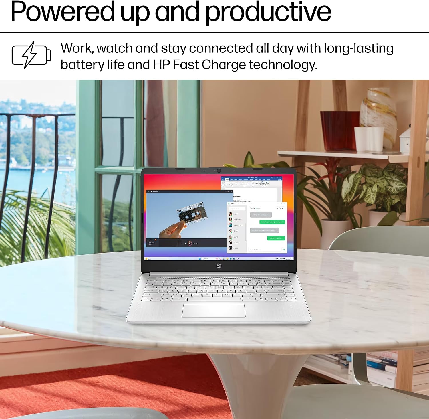 HP 14' Laptop Computer 2025-2026 Business Student, Copilot AI, Lifetime Office, 4-Core Intel CPU, 8GB RAM, 628GB Storage (128GB UFS +500GB Ext), Wi-Fi 6, 10+ Hrs, MarxsolAccessory, Win 11 Pro, Silver
