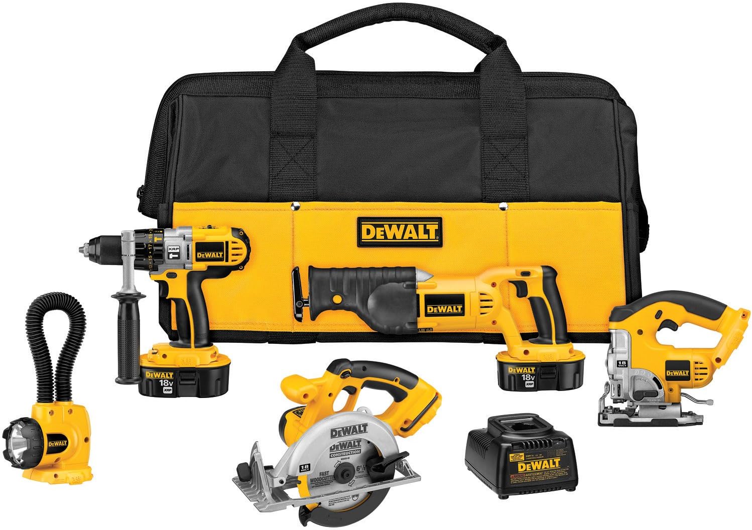 DEWALT DCK550X 18-Volt XRP Cordless 5-Tool Combo Kit