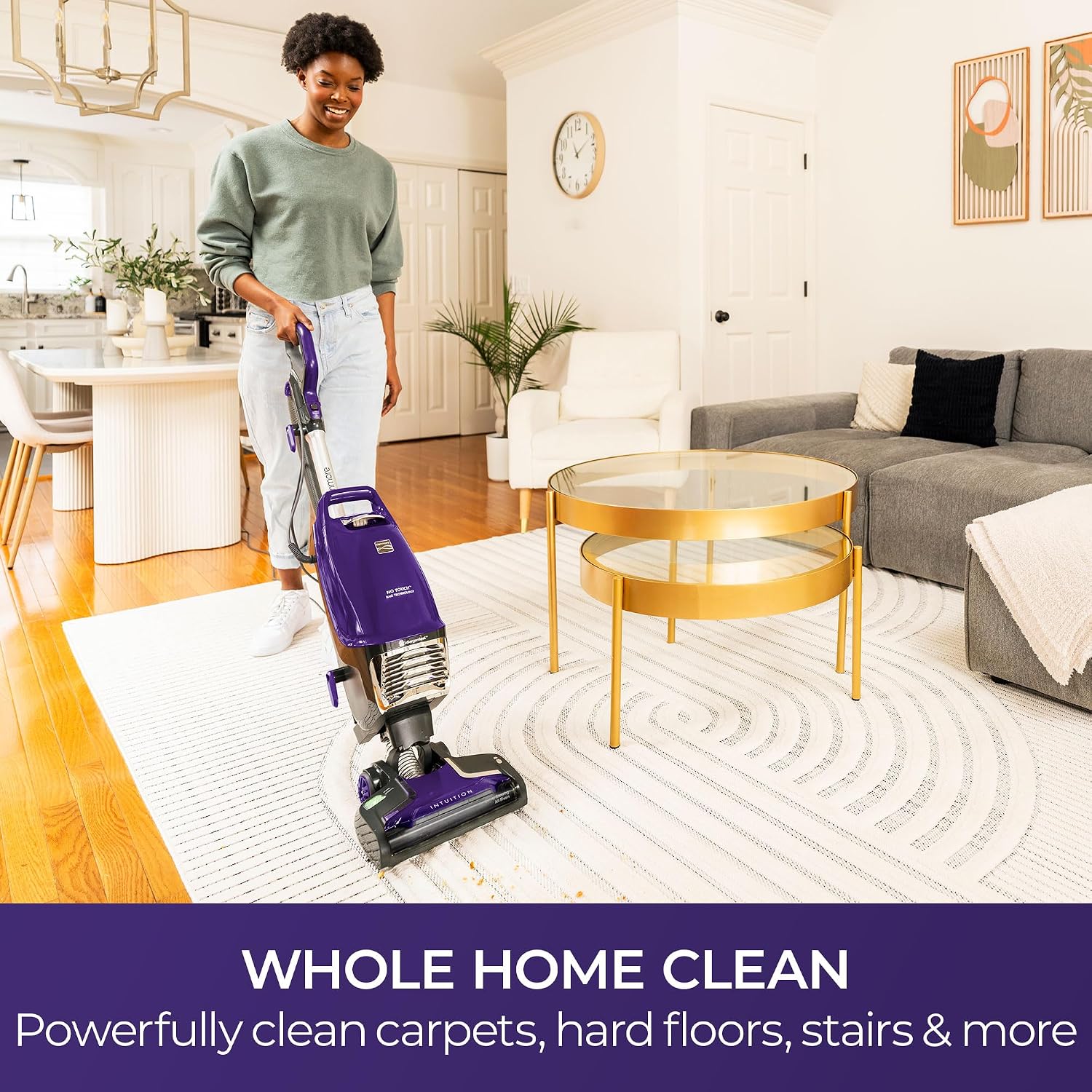Kenmore BU4018 Intuition Bagged Upright Vacuum Lift-Up Carpet Cleaner 2-Motor Power Suction with HEPA Filter,3-in-1 Combination, Upholstery Tool for Hardwood Floor, Pet Hair, Purple