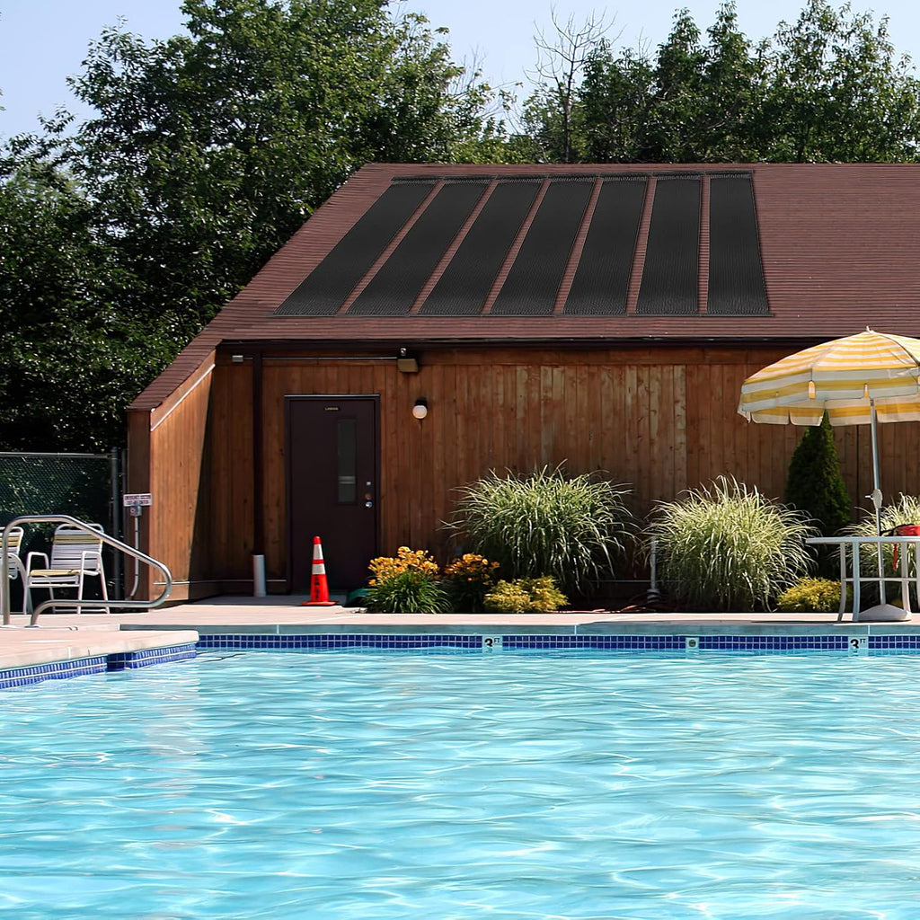 IRONMAX Solar Pool Heater, 2.5 x 20 Feet Above Ground/Inground Solar Panels for Pool Heating, Weatherproof Pool Warmer, Portable Swimming Pool Heaters System for Outdoor Roofs