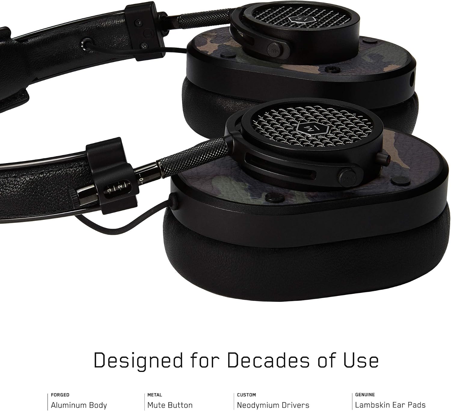 MASTER & DYNAMIC MH40 Over-Ear Headphones with Wire - Noise Isolating with Mic Recording Studio Headphones with Superior Sound