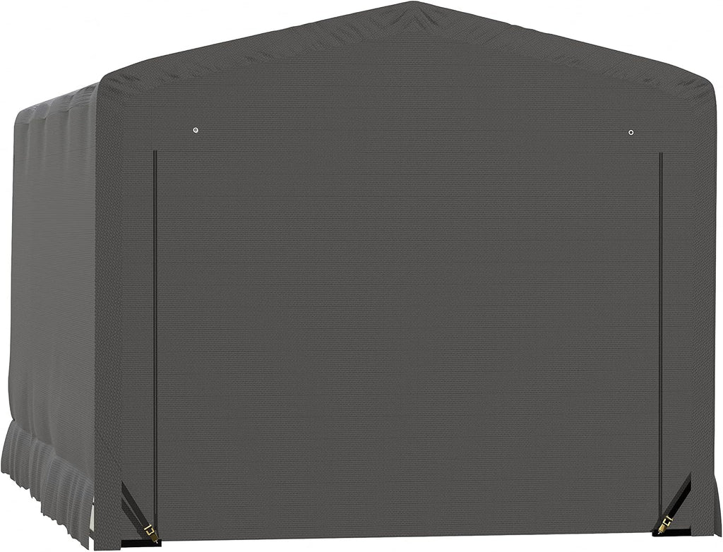ShelterLogic ShelterTube Garage & Storage Shelter, 12' x 18' x 10' Heavy-Duty Steel Frame Wind and Snow-Load Rated Enclosure, Gray