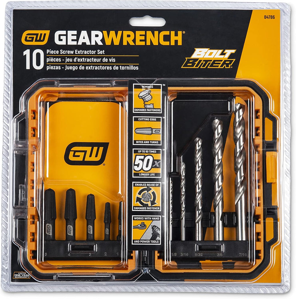 GEARWRENCH Bolt Biter Screw Extractor Set - 84786, 10 Count (Pack of 4)