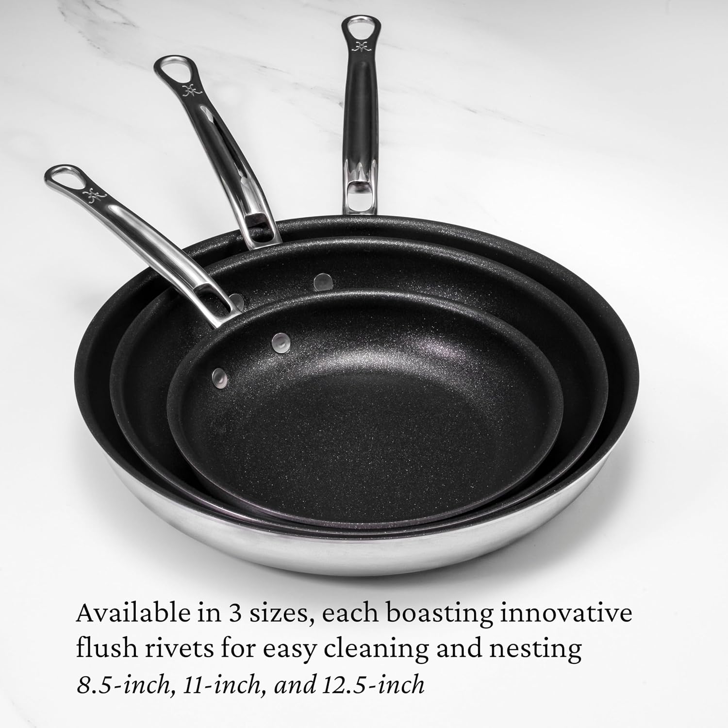 Thomas Keller Insignia by Hestan- TITUM Nonstick 11' Stainless Steel Frying Pan, Induction Cooktop Compatible, Made without PFOAs