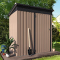AECOJOY 5' x 3' Outdoor Storage Shed, Small Metal Shed (16.6 Sq.Ft Land) with Design of Lockable Door, Utility and Tool Storage for Garden, Backyard, Patio, Outside use.