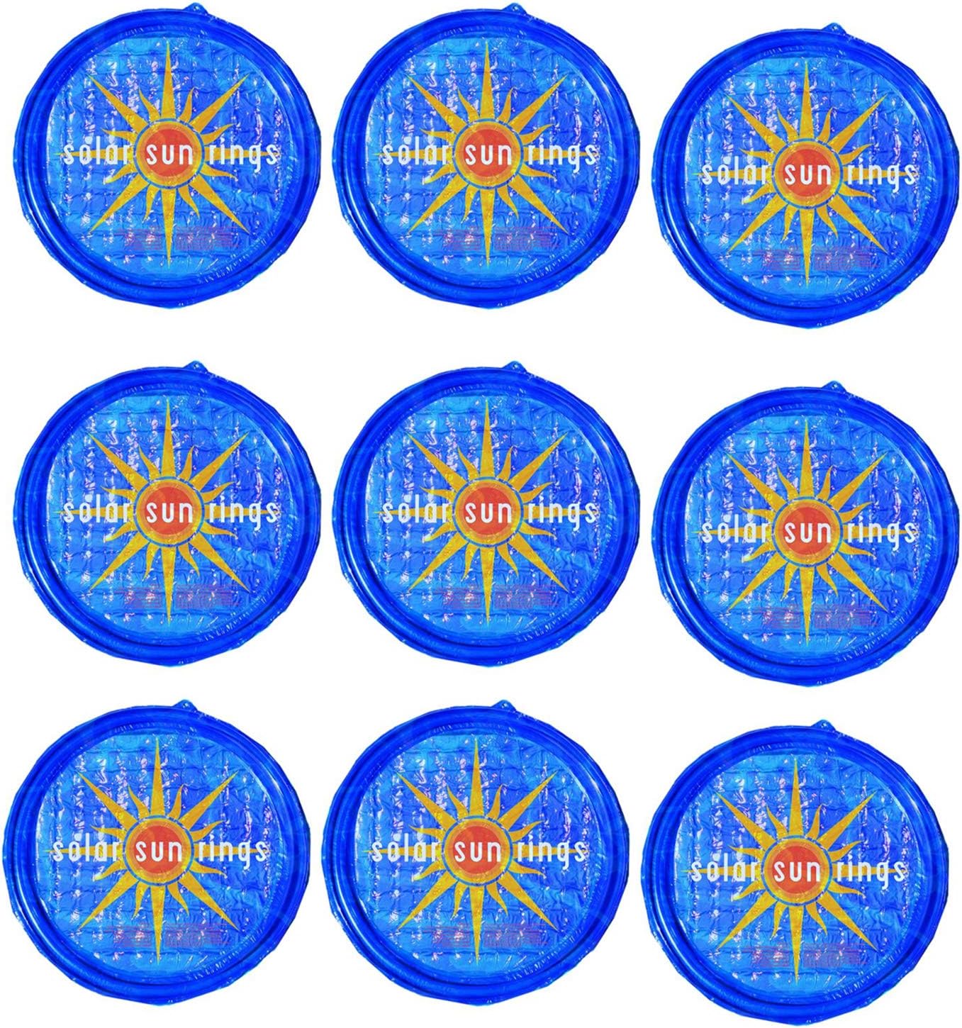 Solar Sun Rings 60-Inch UV Resistant Solar Pool Heater with Water Anchors │ Sunburst │ Above Ground & Inground Pools │ 3-Pack