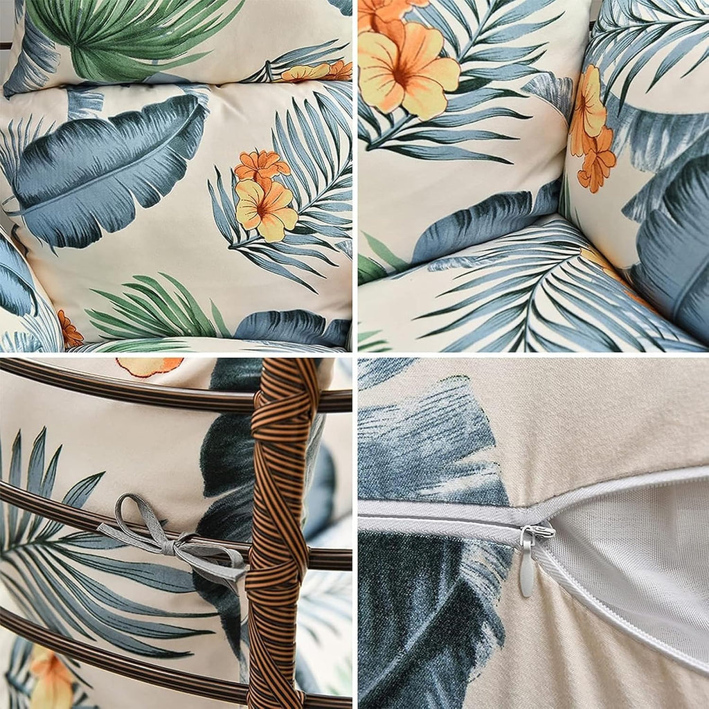 Swing Egg Chair Cushion,New Thickened Hanging Egg Chair Cushion,Large Soft Seat Cushion Washable Rocking Chair Cushion for Indoor Bedroom Garden Backyard,Easy to Clean (Color : B)