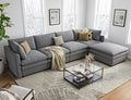 Sectional Couches for Living Room L Shaped Cloud Couch with Ottoman Deep Plush 5 Seats Sofa Modern Sofa for Apartment