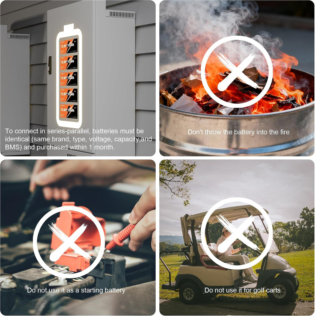 12.8V 150Ah Max LiFePO4 Lithium Battery Built-in 100A BMS 1905Wh Energy 15000+ Rechargeable Deep Cycle Lithium Iron Phosphate Battery for RV, Marine, Solar, Backup Power