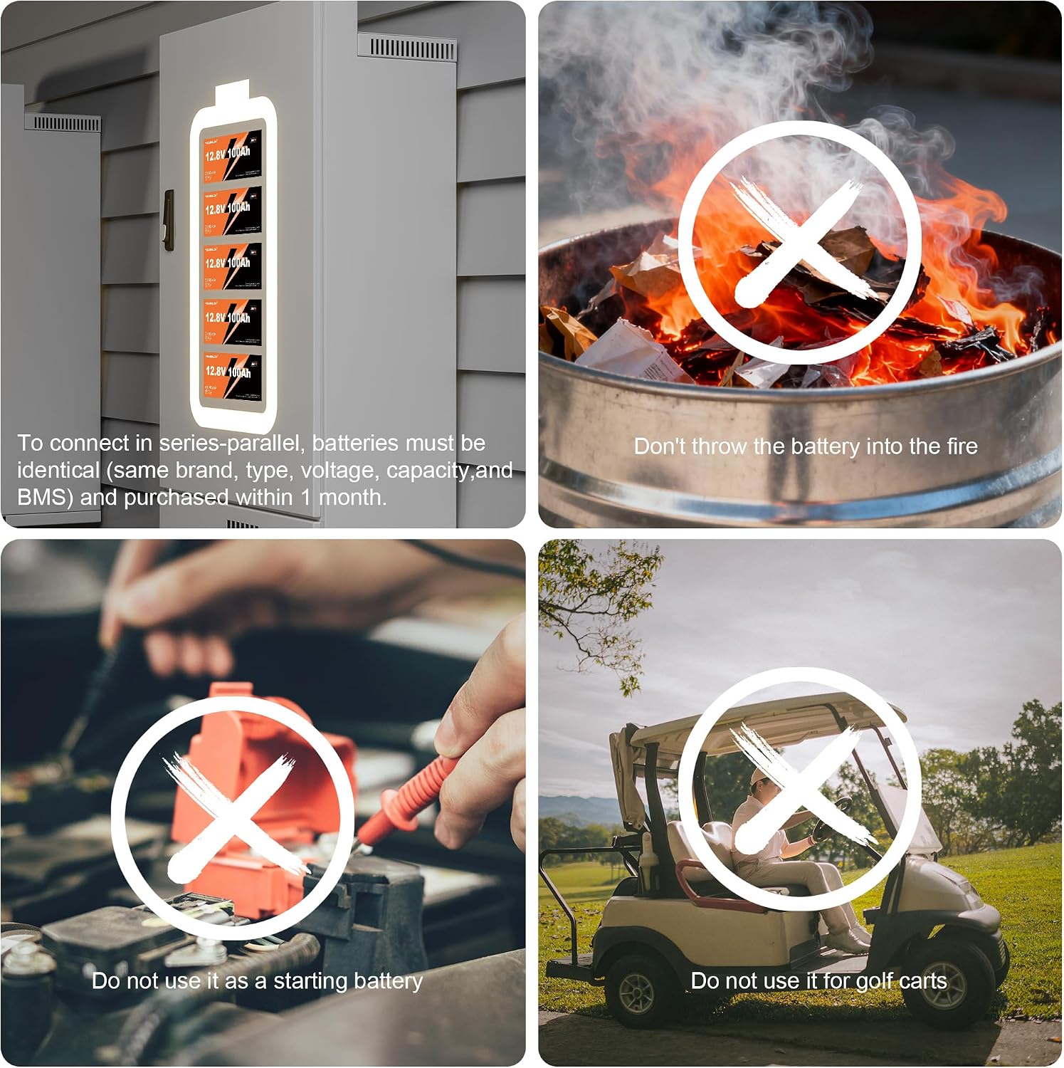 12.8V 150Ah Max LiFePO4 Lithium Battery Built-in 100A BMS 1905Wh Energy 15000+ Rechargeable Deep Cycle Lithium Iron Phosphate Battery for RV, Marine, Solar, Backup Power