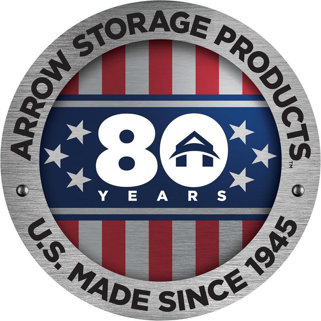 Arrow Sheds 6' x 6' Outdoor Steel Storage Shed, Grey